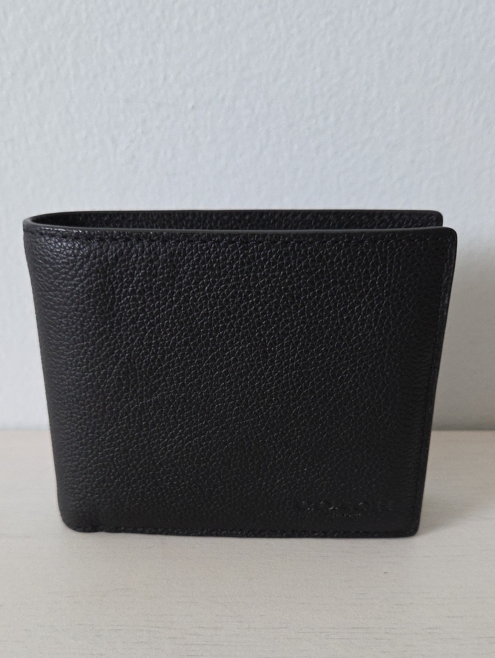 Men's Coach Black Leather Bifold Wallet